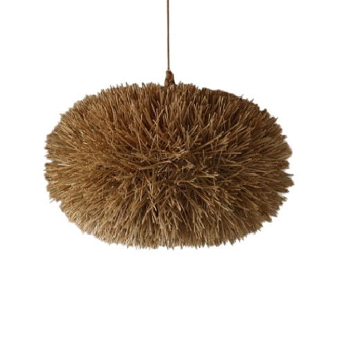 COLGANTE ERIZO 50x45CM E27 RATTAN NATURAL